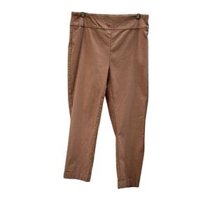 Women's Tribal Blush Pink Capri Pants with Stretch Size 12